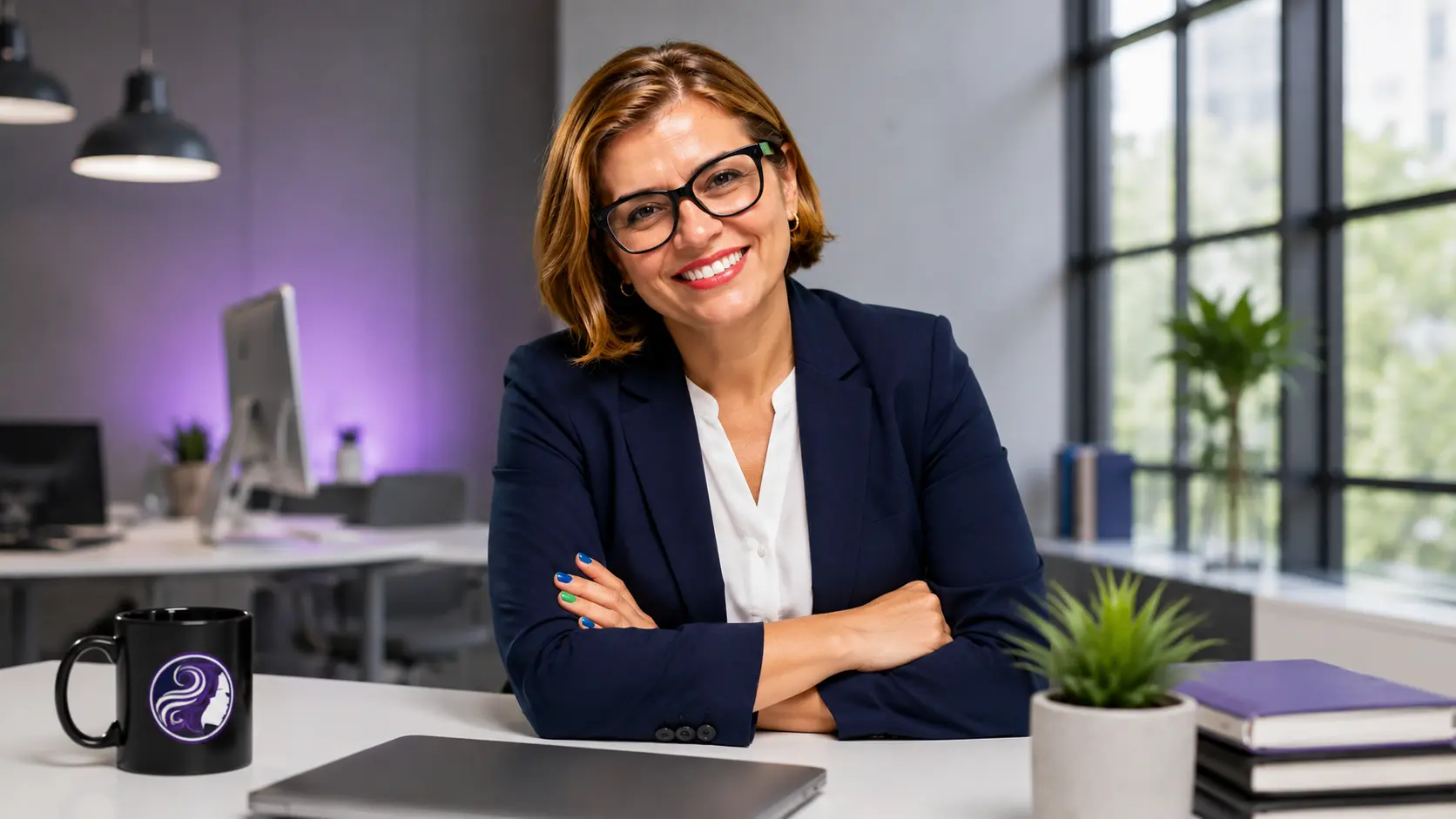 Smiling Professional in a Modern Office (1)